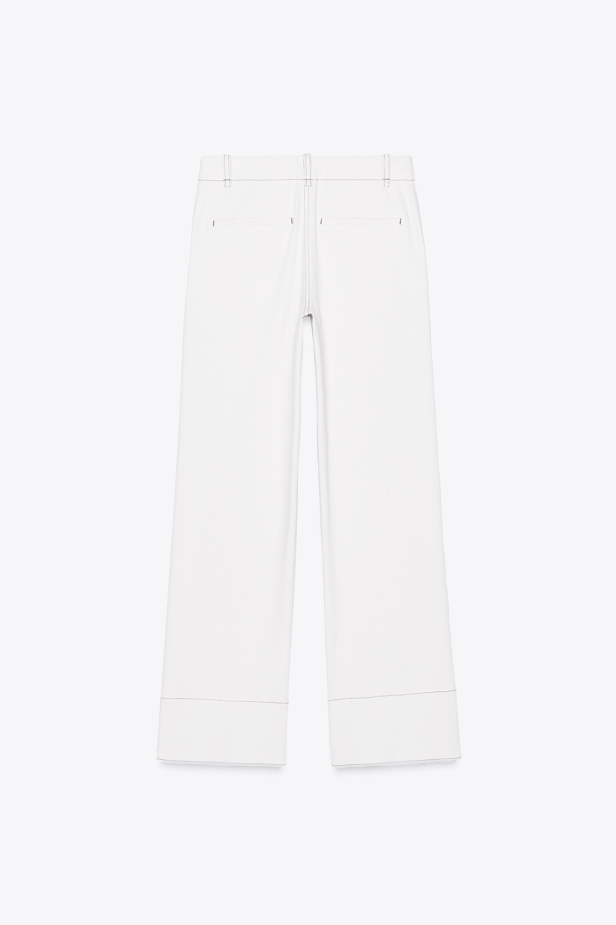 TOPSTITCHED BOOTCUT PANTS